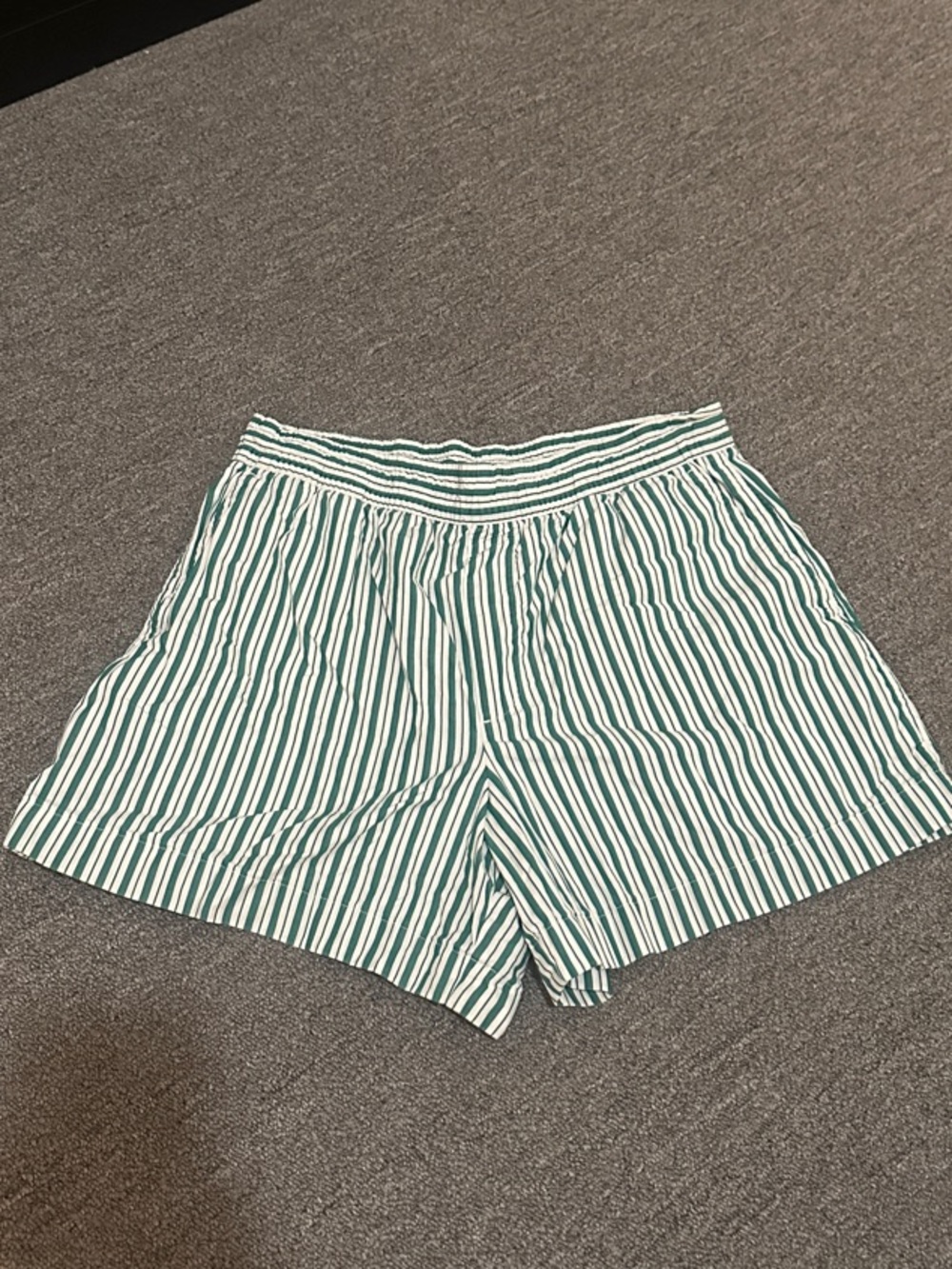 GAP Green and White Striped Women's Shorts